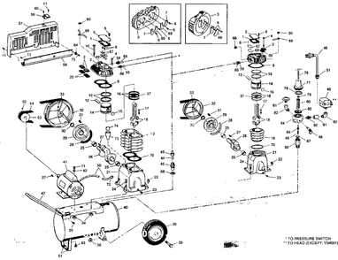 Air-Compressor Parts Diagram and Parts List for VS230602  Campbell Hausfeld Compressor